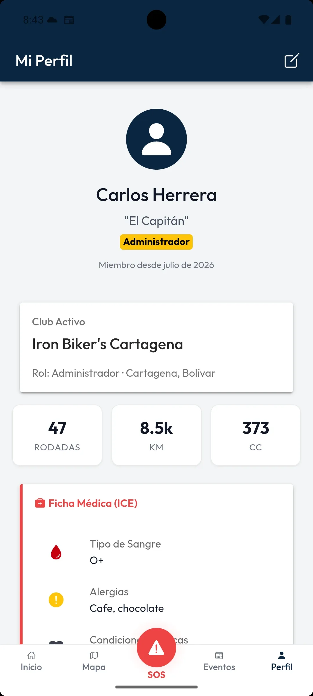 Perfil del piloto